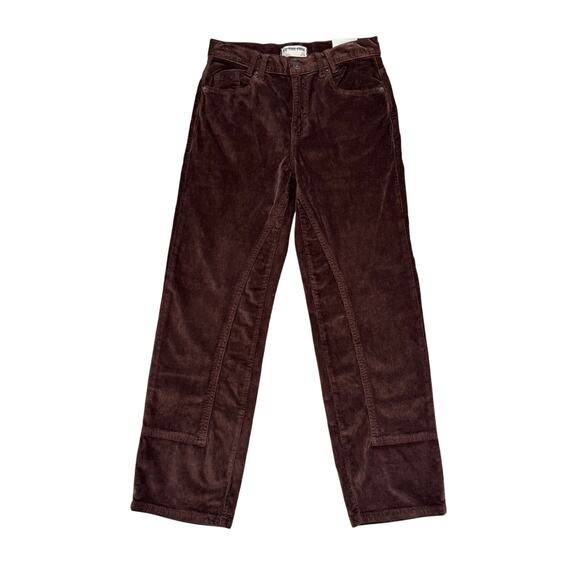 NWT Free People Risk Taker Corduroy Straight Jeans in Chocolate Truffle - Picture 4 of 15